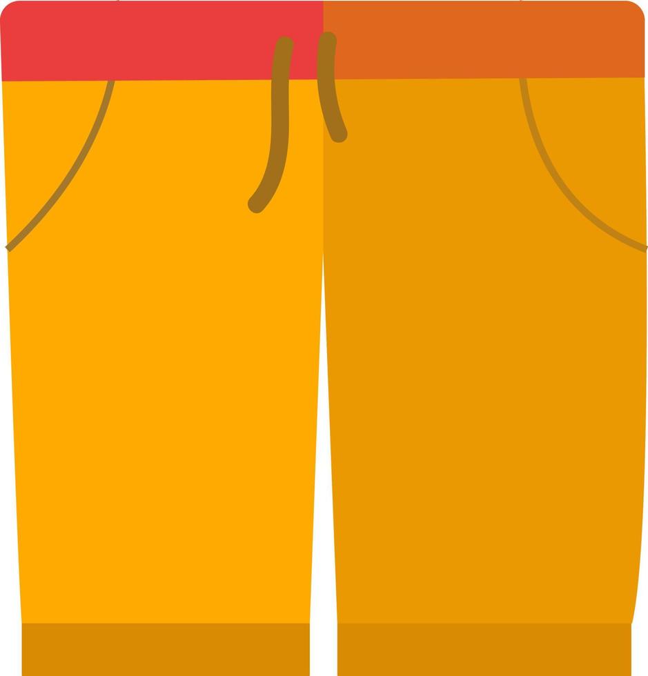 Yellow short, illustration, vector on white background.