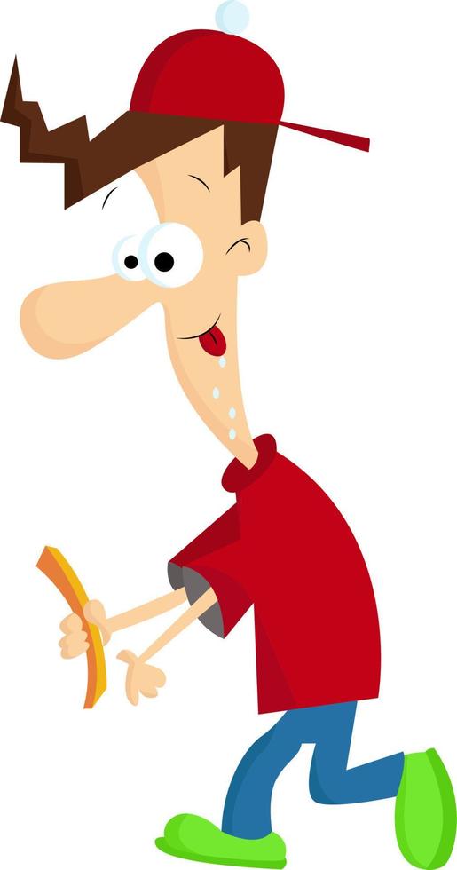A running boy, vector or color illustration.