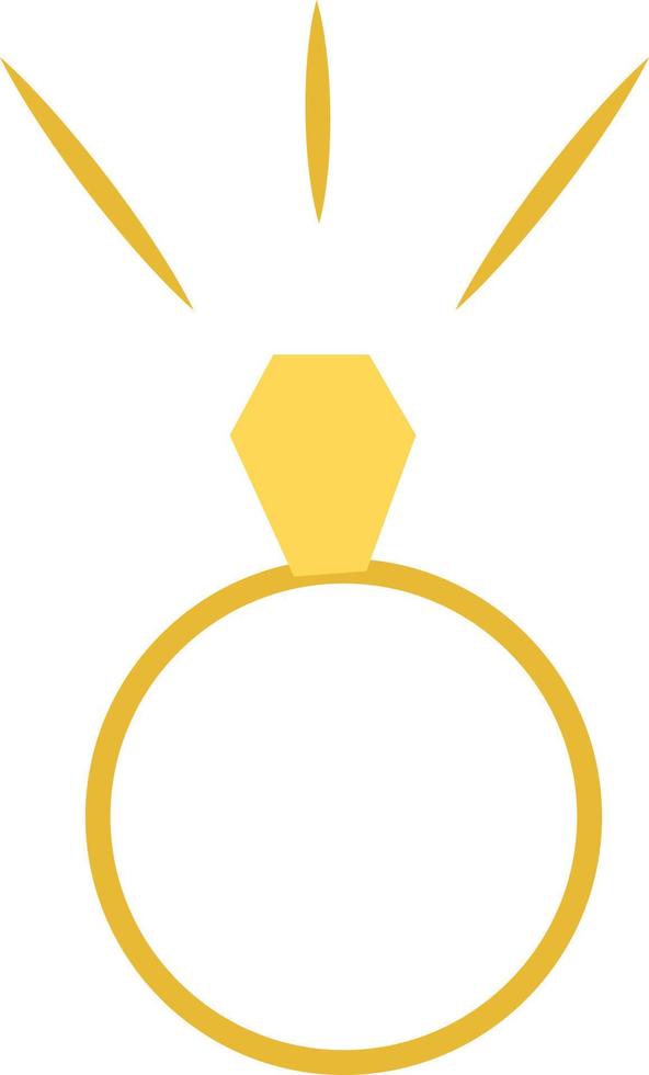 Anillo de propuesta, ilustración, vector sobre fondo blanco.