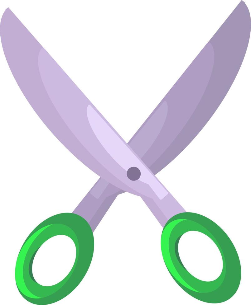 Sharp scissors , illustration, vector on white background