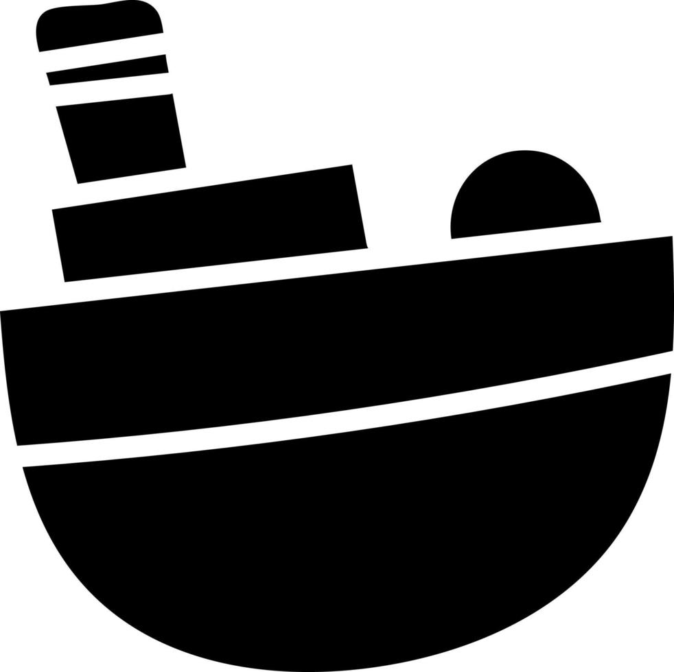 Big travel black ship, illustration, vector on white background.