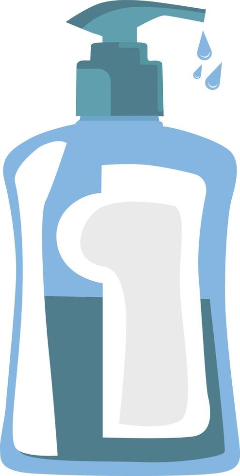 botella de jabón, ilustración, vector sobre fondo blanco.