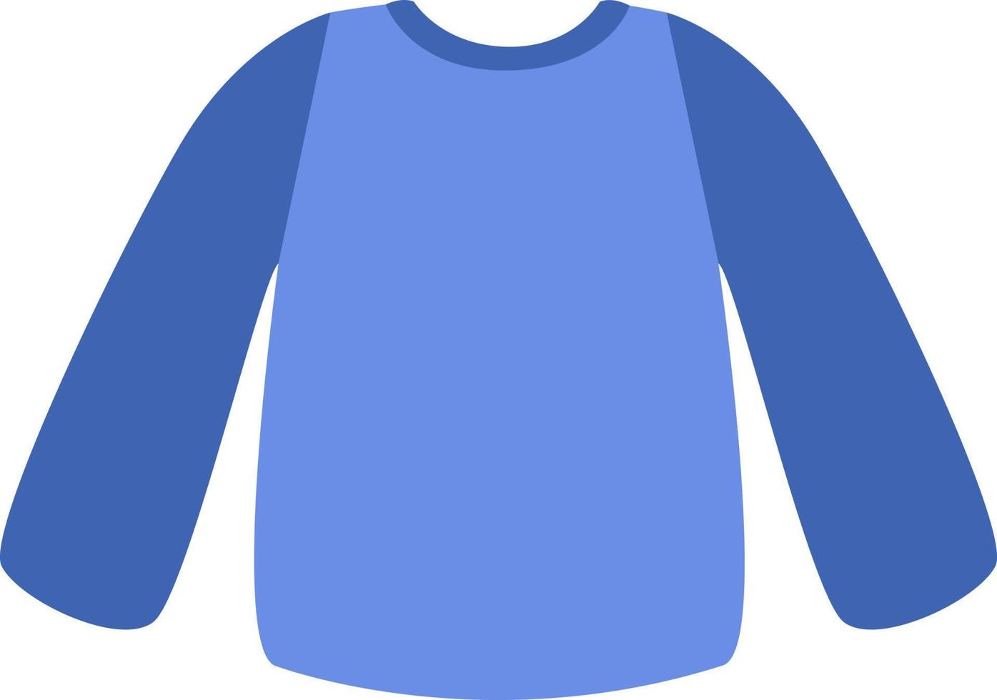 Blue sweater, illustration, vector on white background.