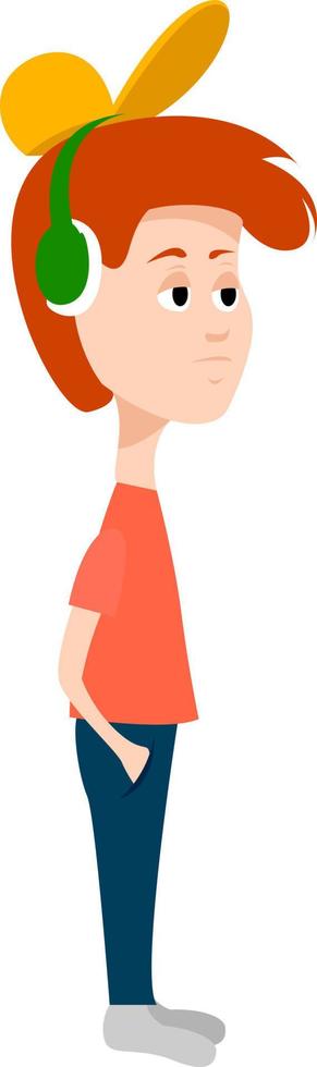 Yellow cap, illustration, vector on white background.