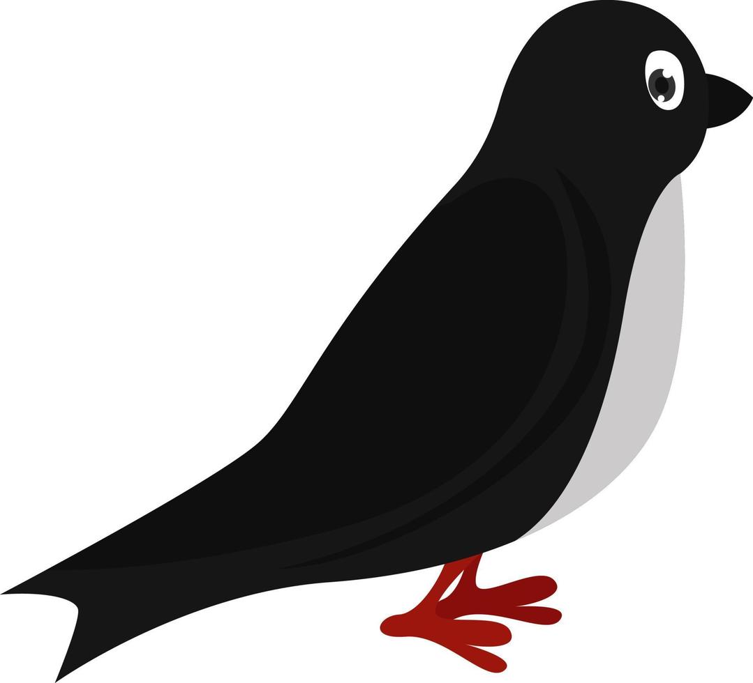 Swallow black, illustration, vector on white background