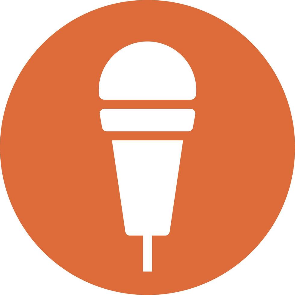 White microphone, illustration, vector on white background.