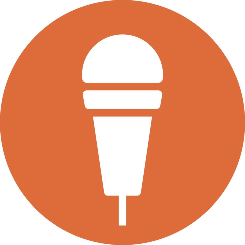 White microphone, illustration, vector on white background.