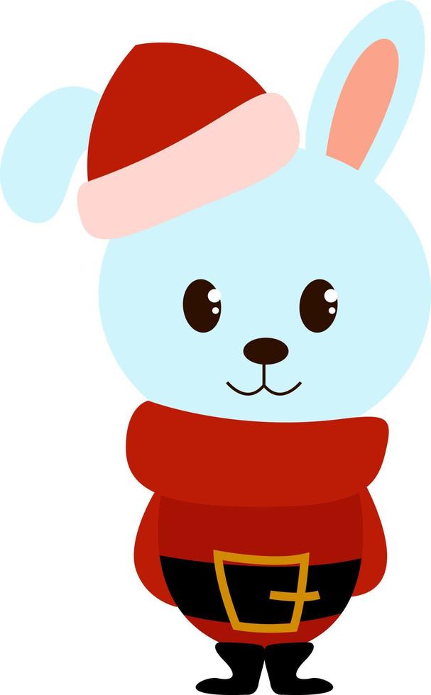 Santas clothes, illustration, vector on white background.