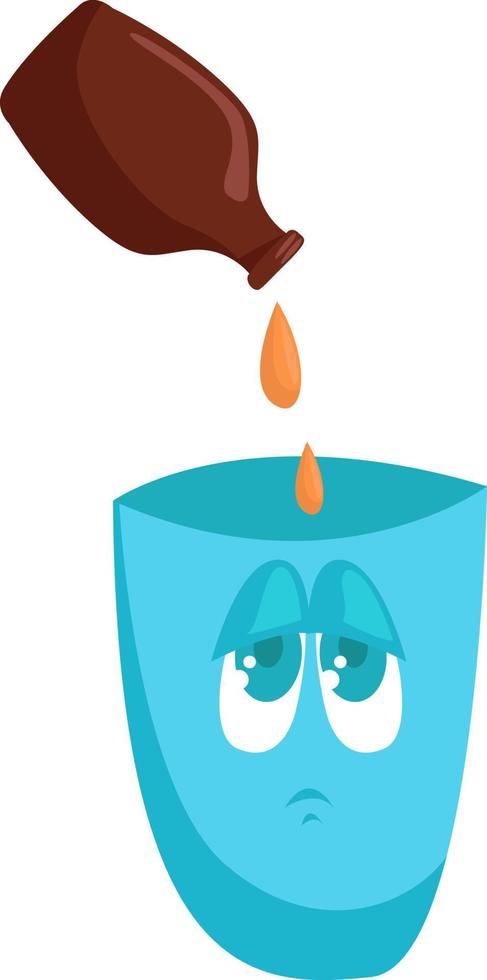 Medicine in glass, illustration, vector on white background