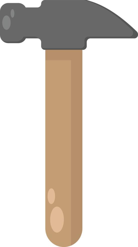 Small hammer, illustration, vector on white background.