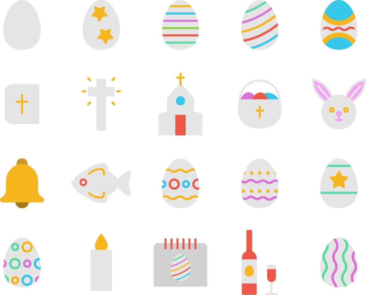 el huevo de Pascua. iconos de primavera dibujados a mano. 6549879 Vector en  Vecteezy