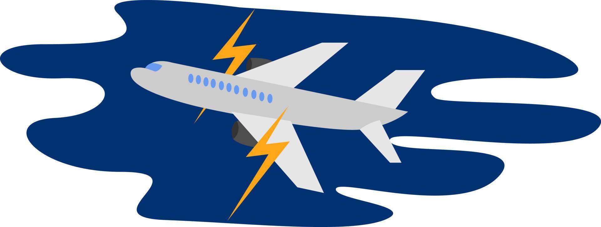 Flying plane, illustration, vector on white background.