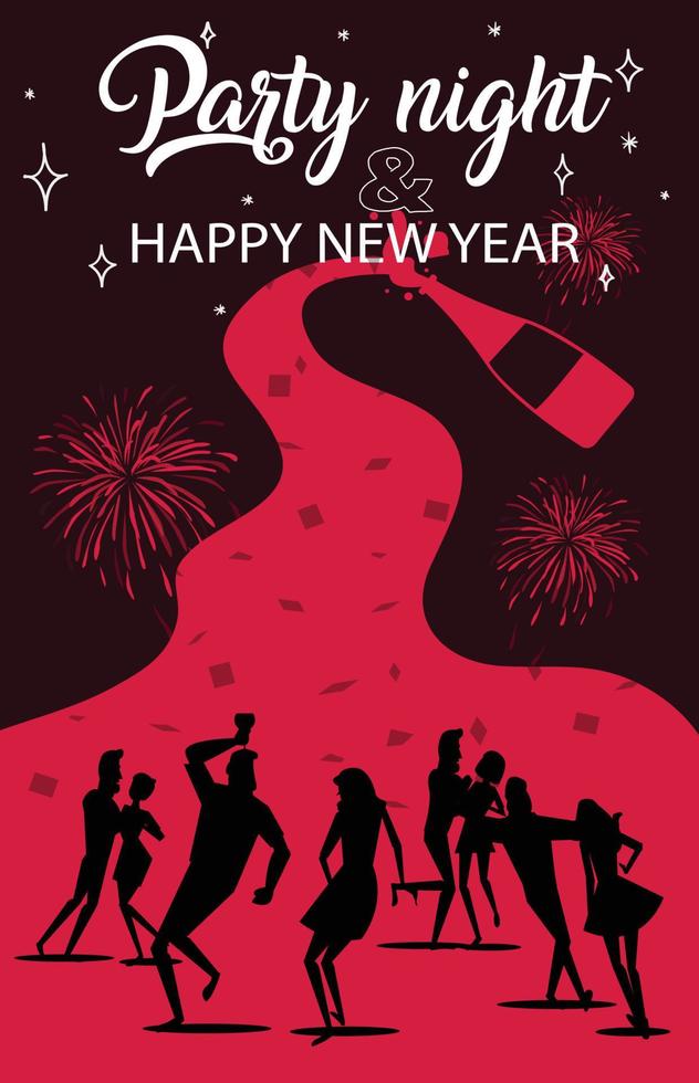 Happy new year party poster vector