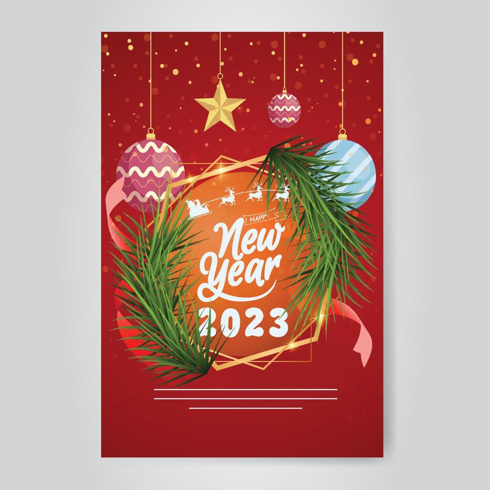 Happy new year party poster vector
