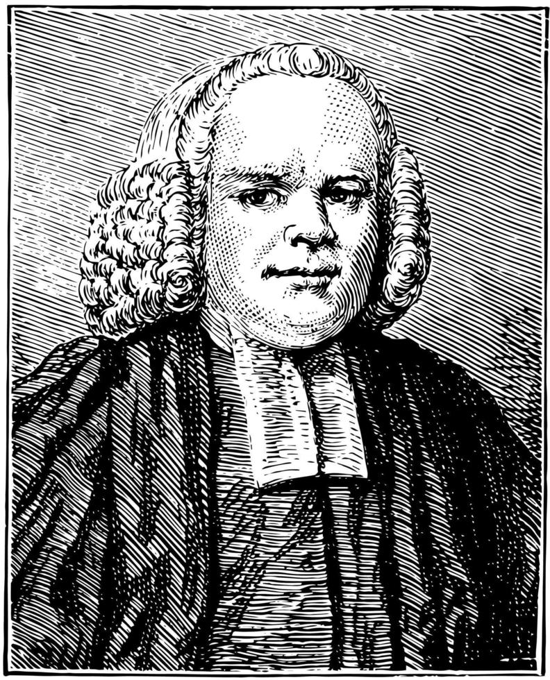 George Whitefield, vintage illustration vector