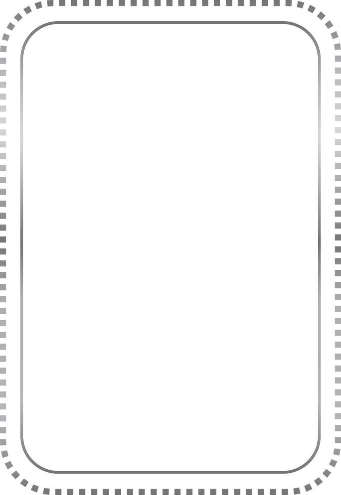 Silver Rectangle Border Frame Vector Illustration