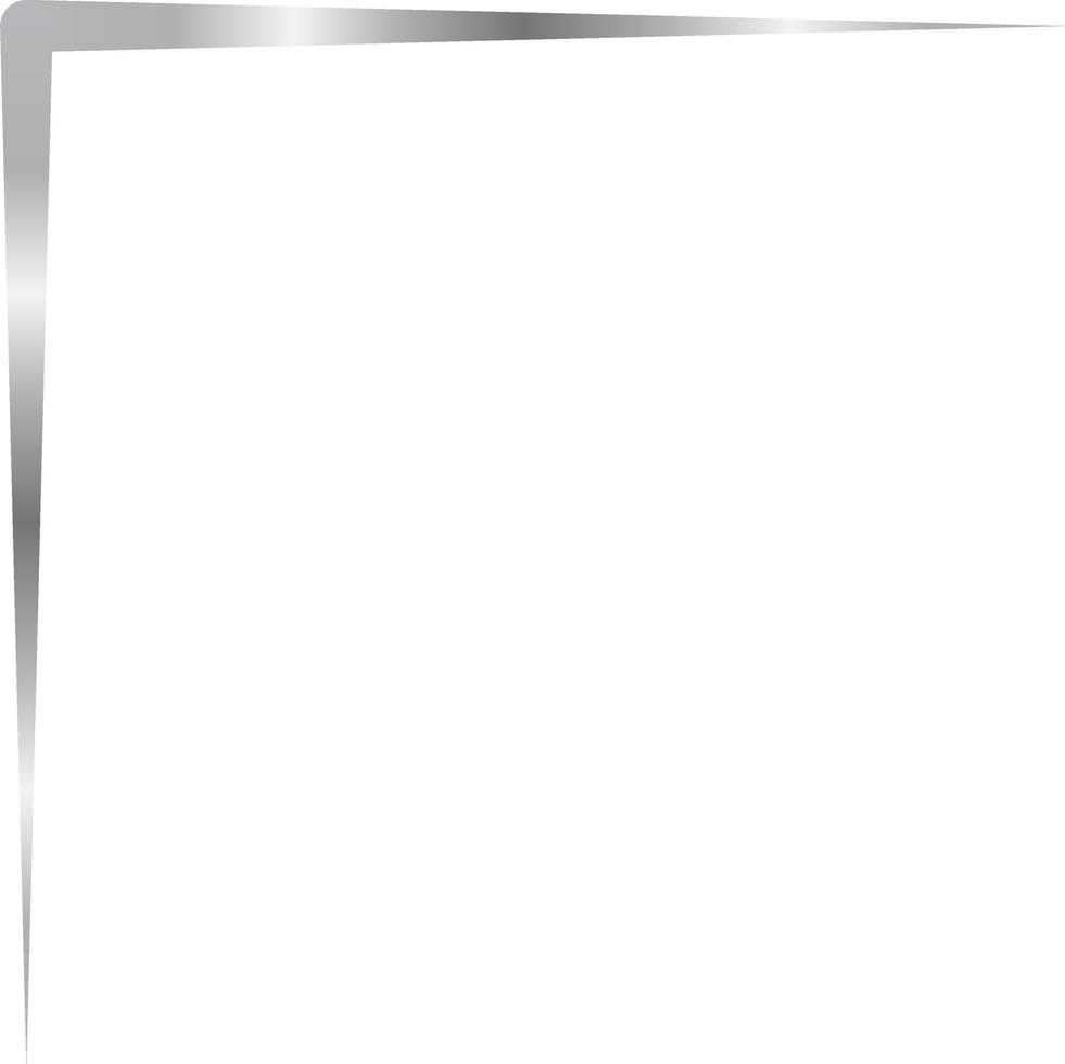 Silver Corner Border Vector Illustration