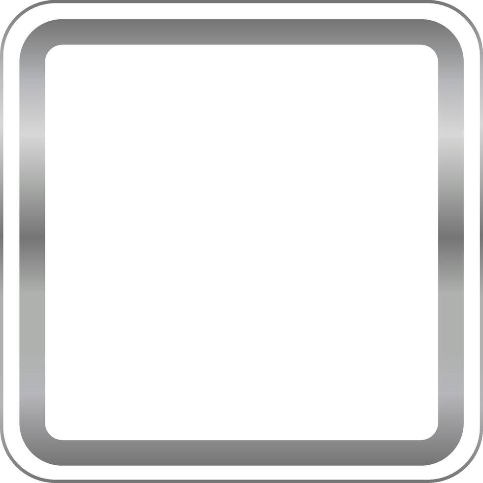Silver Rectangle Border Frame Vector Illustration
