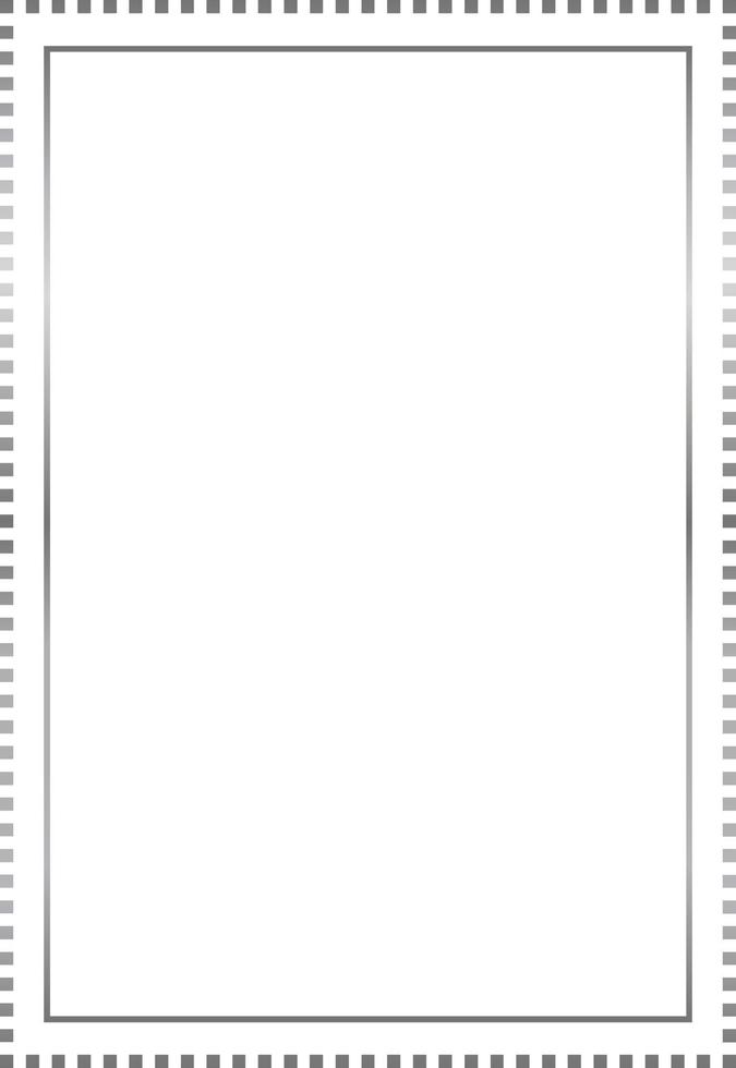 Silver Rectangle Border Frame Vector Illustration