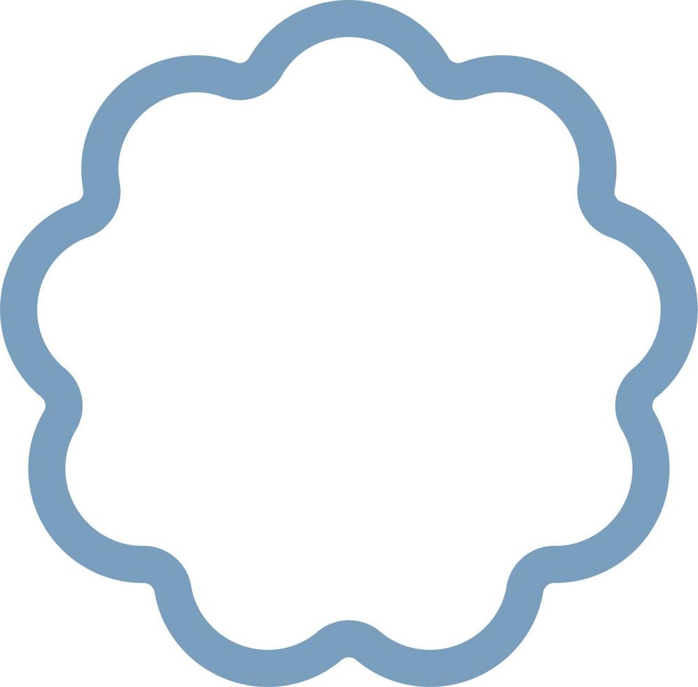 Colorful Cute Doodle Flower Shape Vector Illustration