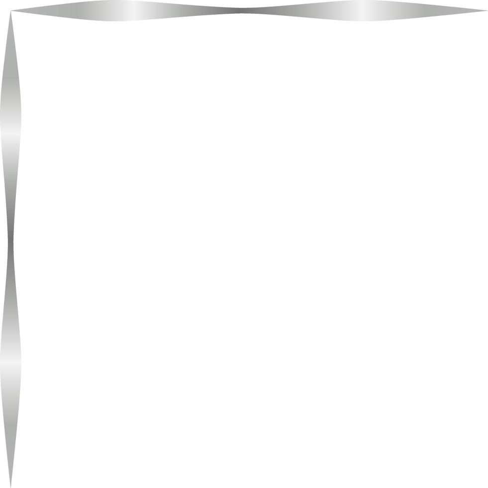 Silver Corner Border Vector Illustration