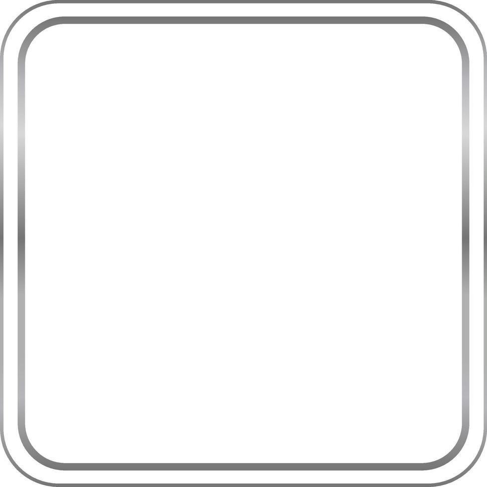Silver Rectangle Border Frame Vector Illustration