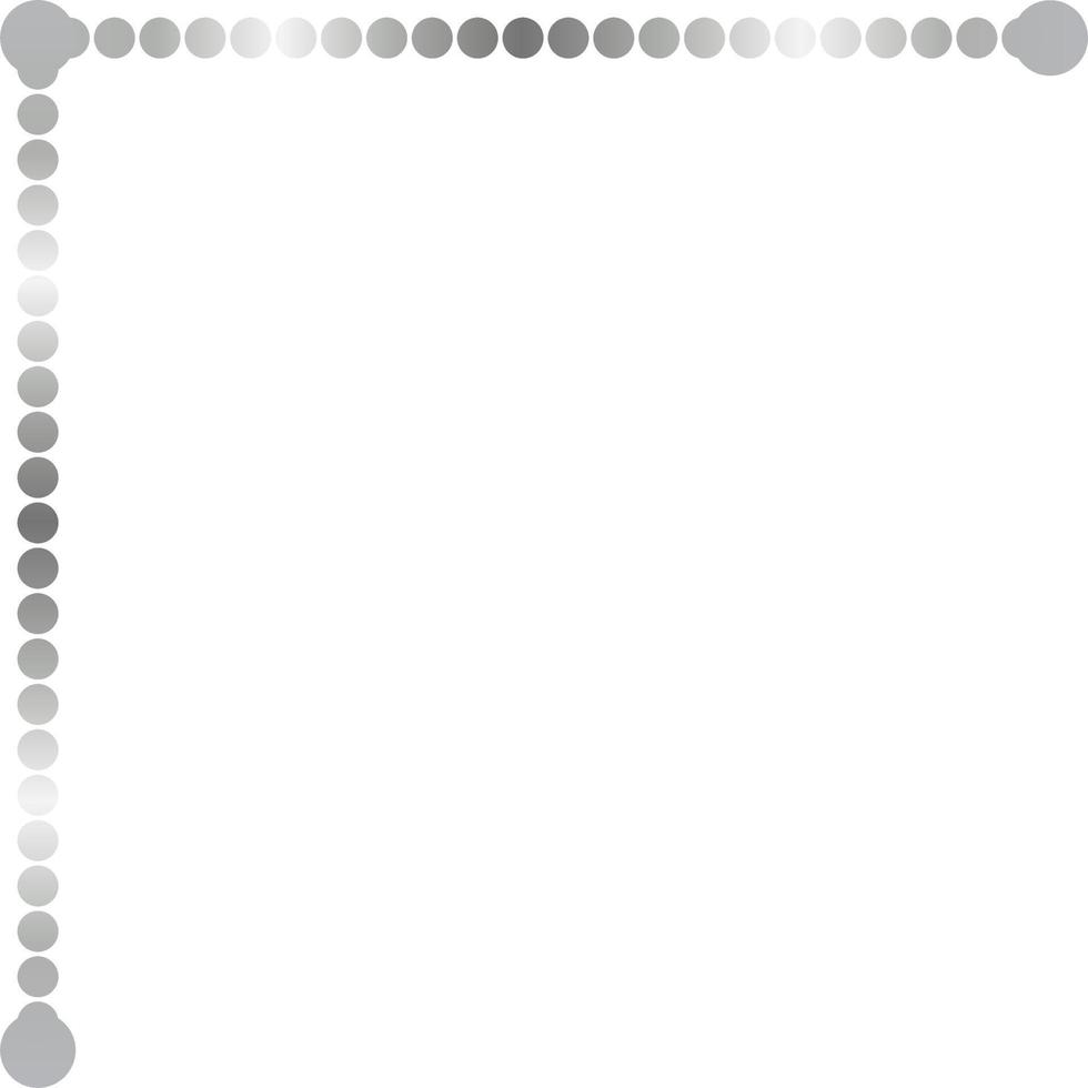 Silver Corner Border Vector Illustration