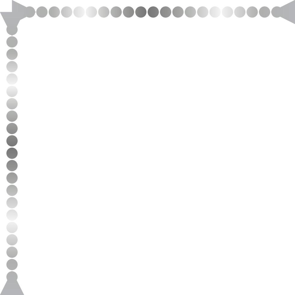 Silver Corner Border Vector Illustration