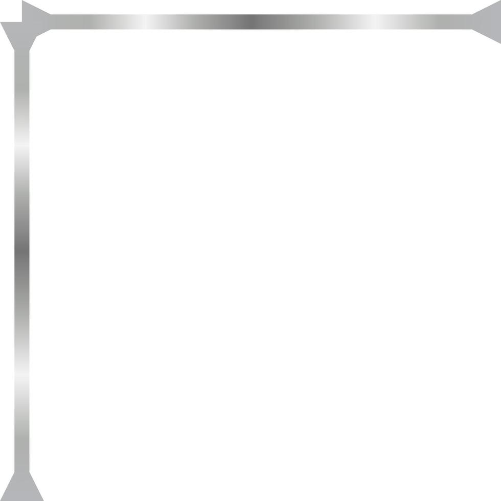 Silver Corner Border Vector Illustration