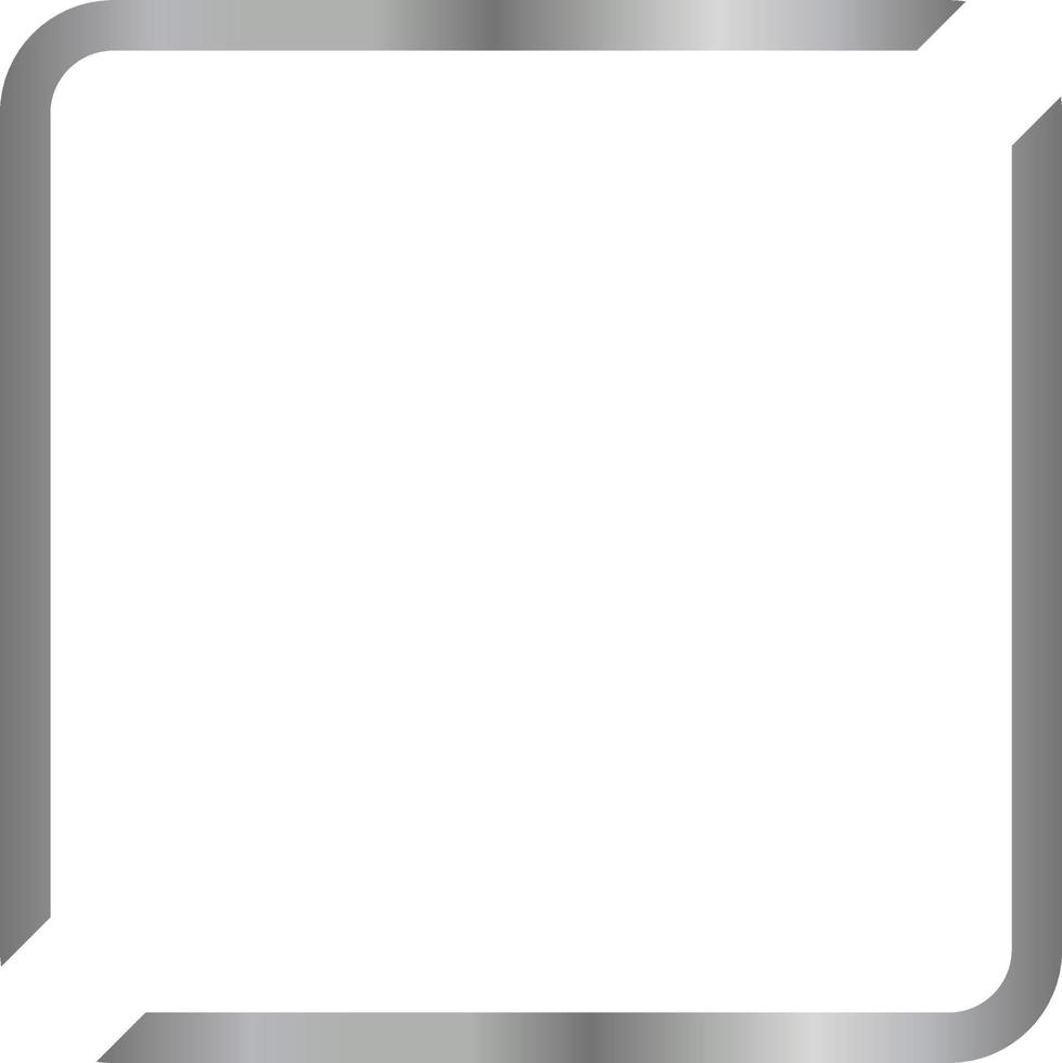 Silver Rectangle Border Frame Vector Illustration