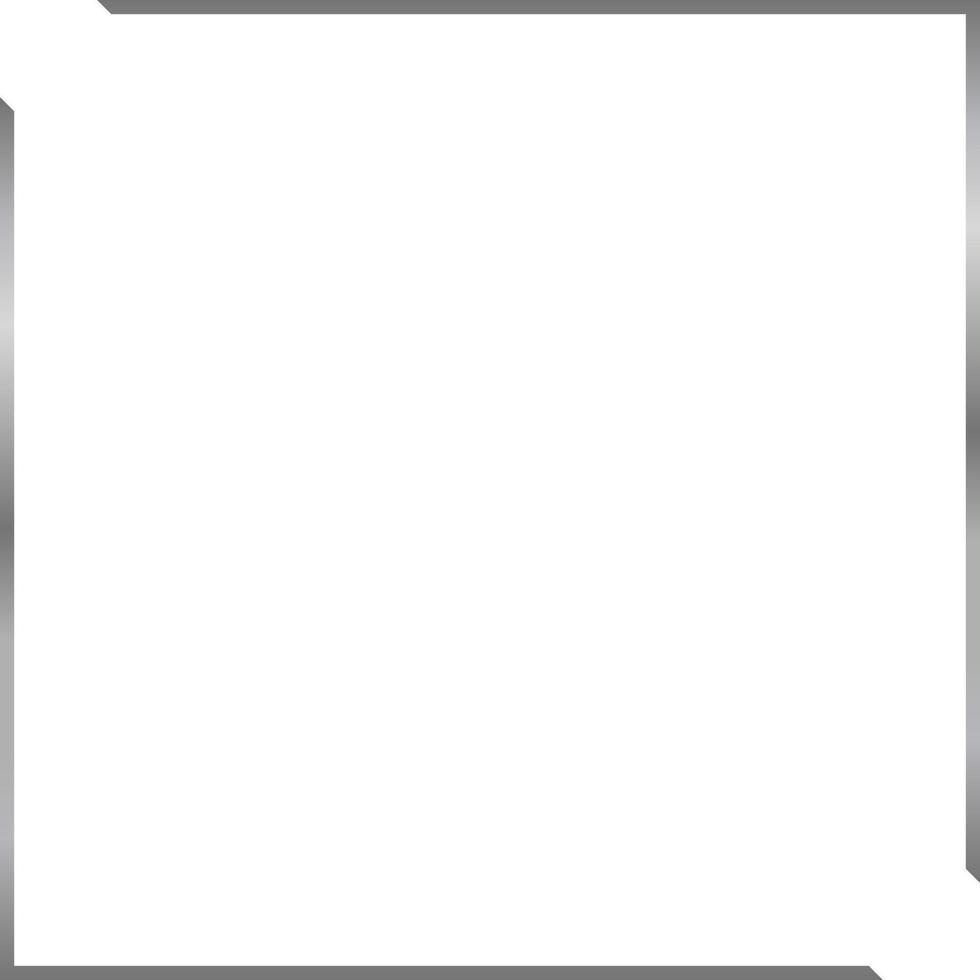 Silver Rectangle Border Frame Vector Illustration
