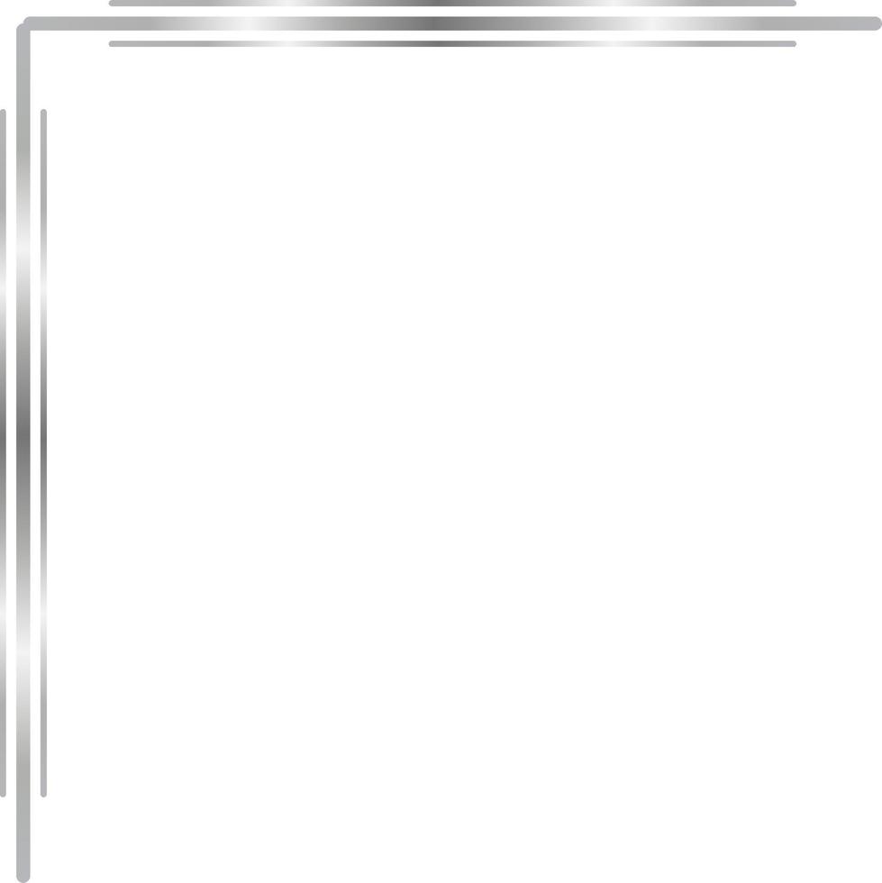 Silver Corner Border Vector Illustration