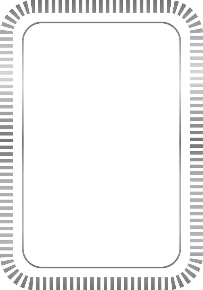 Silver Rectangle Border Frame Vector Illustration