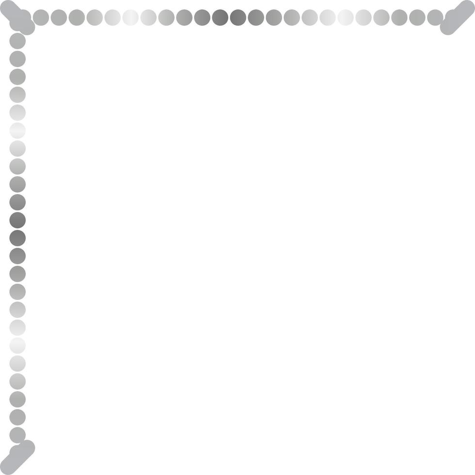 Silver Corner Border Vector Illustration