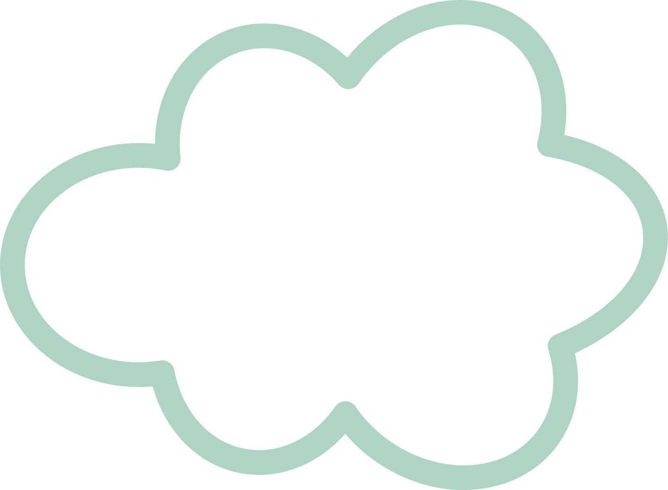 Colorful Cute Doodle Cloud Vector Illustration