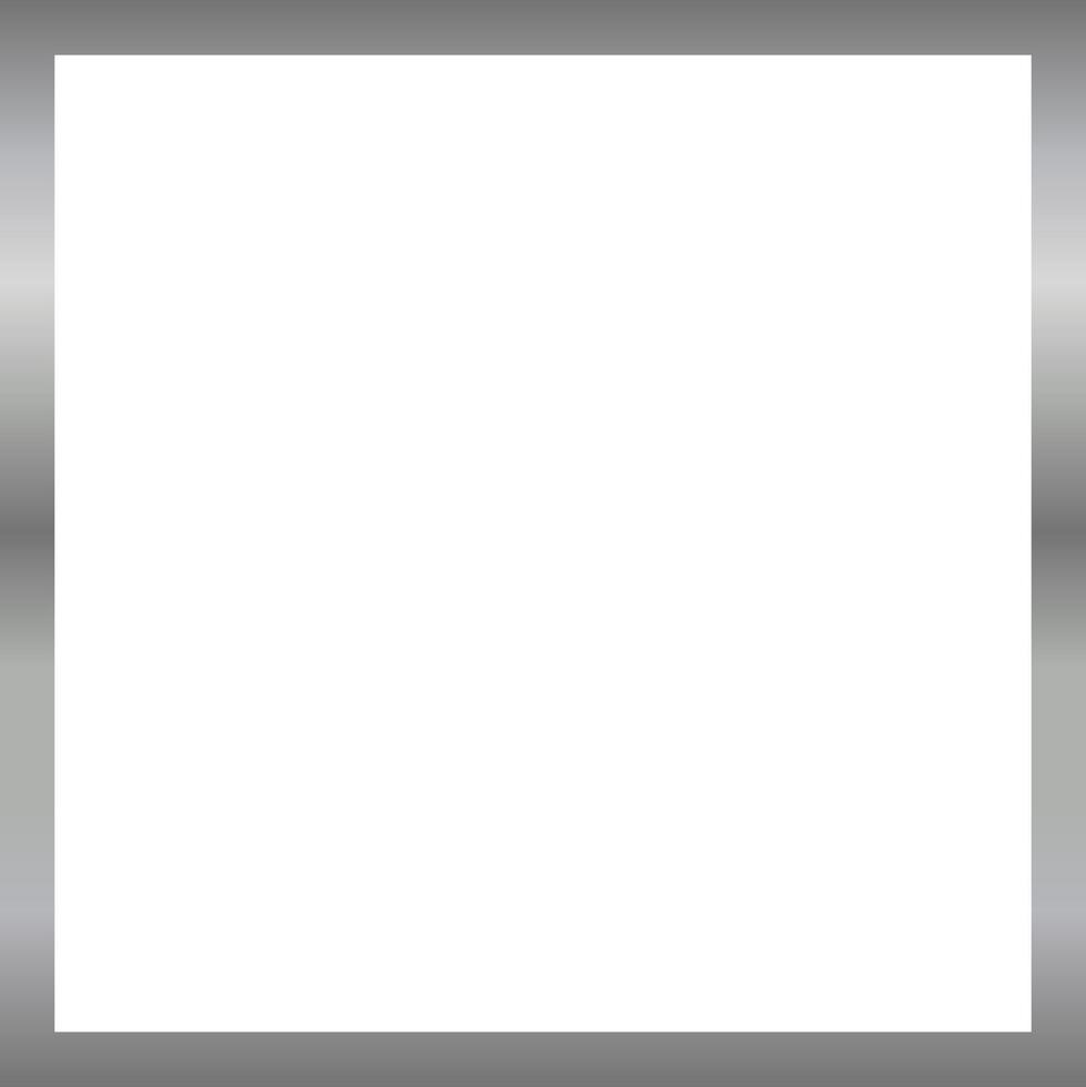 Silver Rectangle Border Frame Vector Illustration