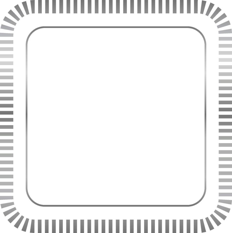 Silver Rectangle Border Frame Vector Illustration