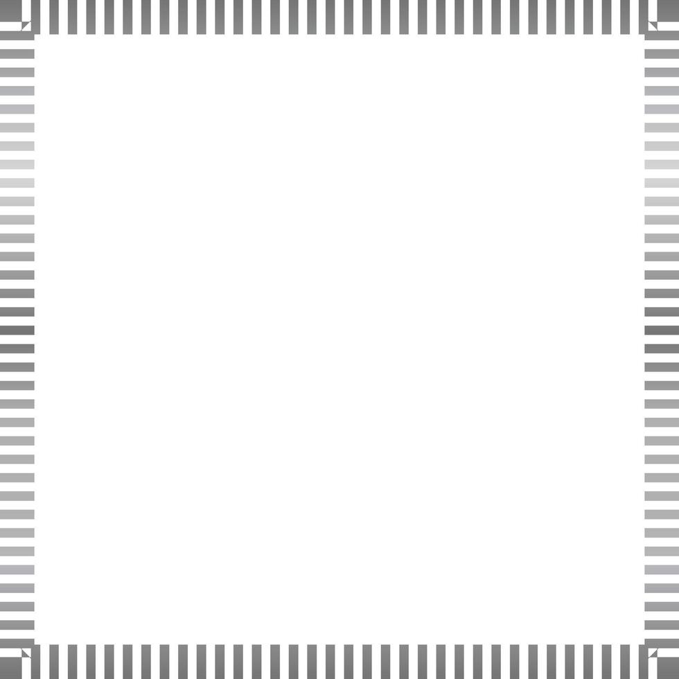 Silver Rectangle Border Frame Vector Illustration