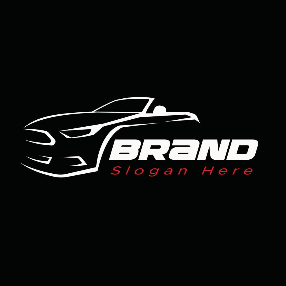 car brand silhouette logo template vector design