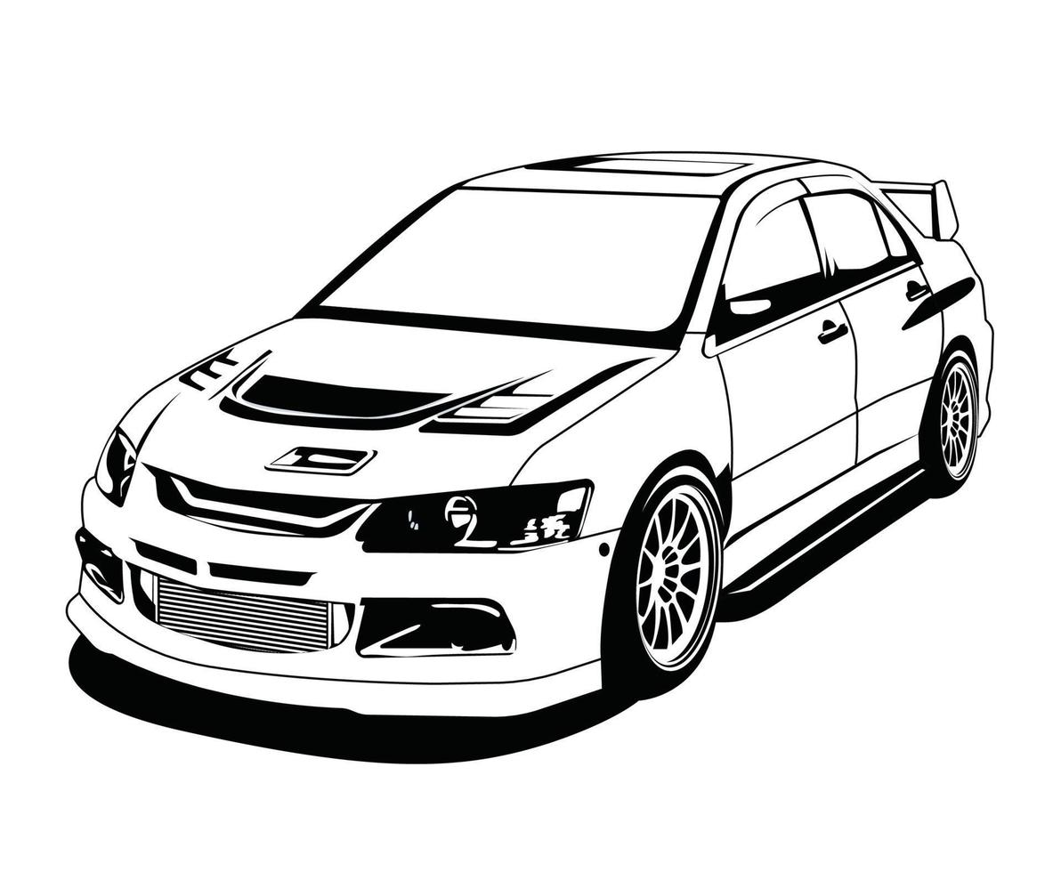 modified speed car illustration vector design