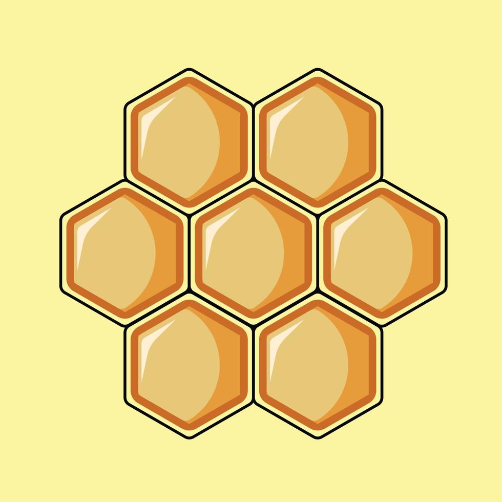 honey comb symbol vector design