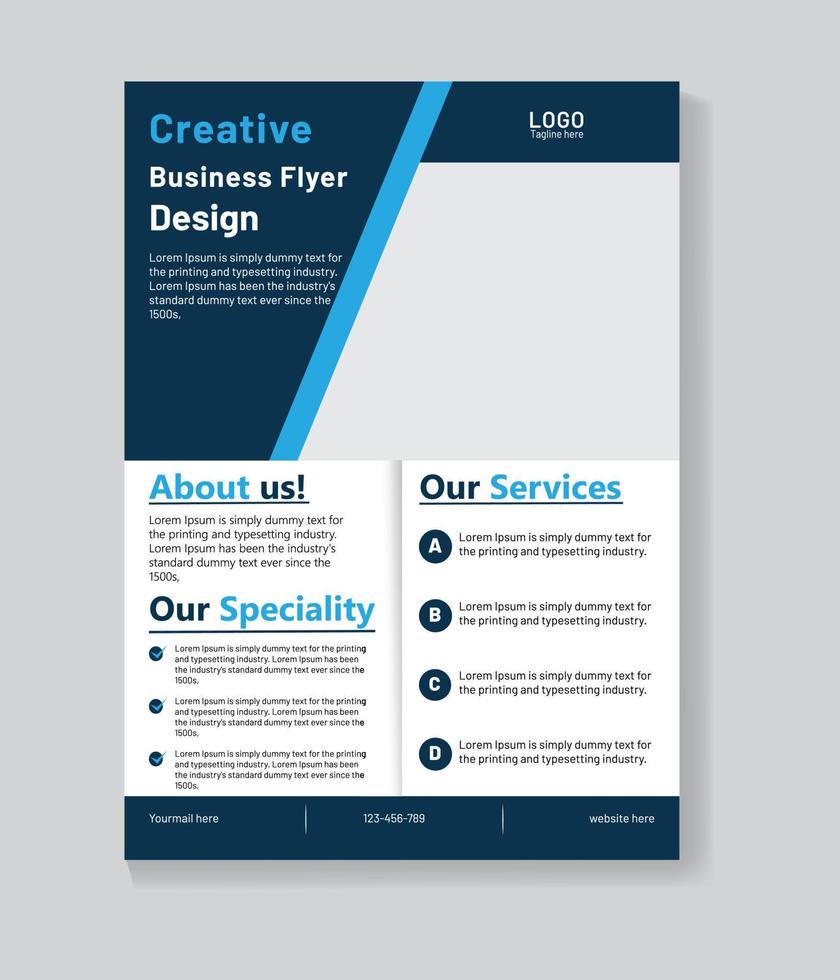 Creative business flyer design template vector