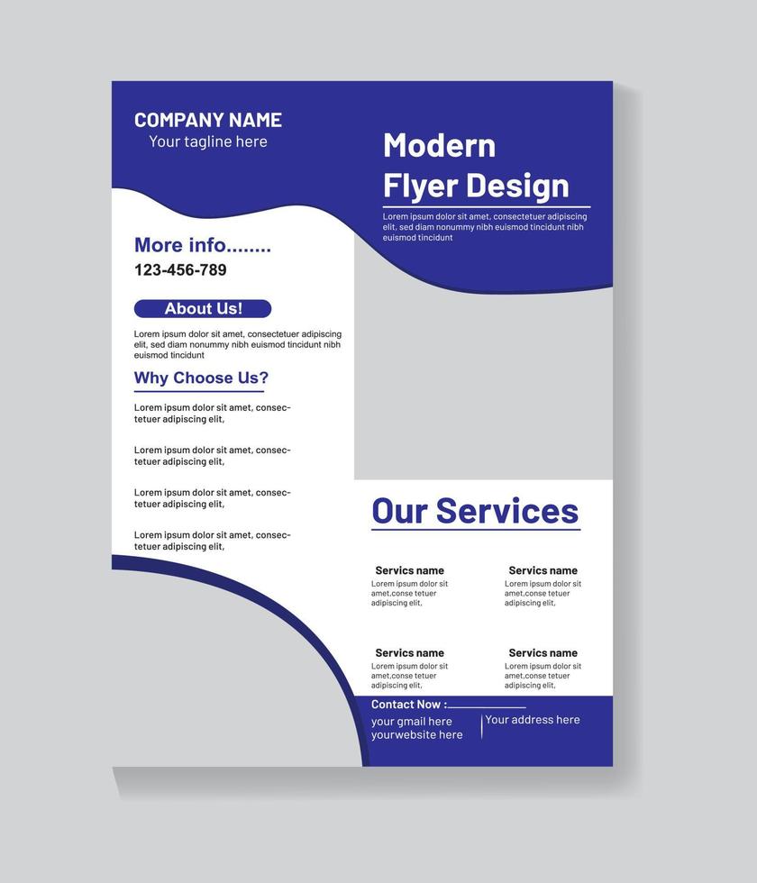 Creative business flyer design template vector