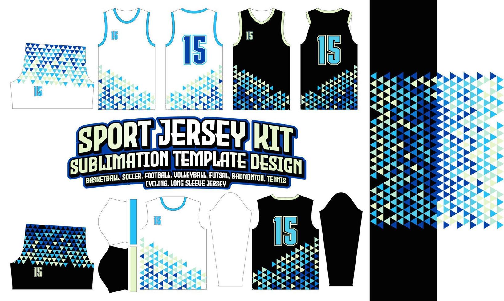 Low Poly Jersey Apparel Sport Wear Sublimation pattern Design 183 for Soccer Football E-sport Basketball volleyball Badminton Futsal t-shirt vector