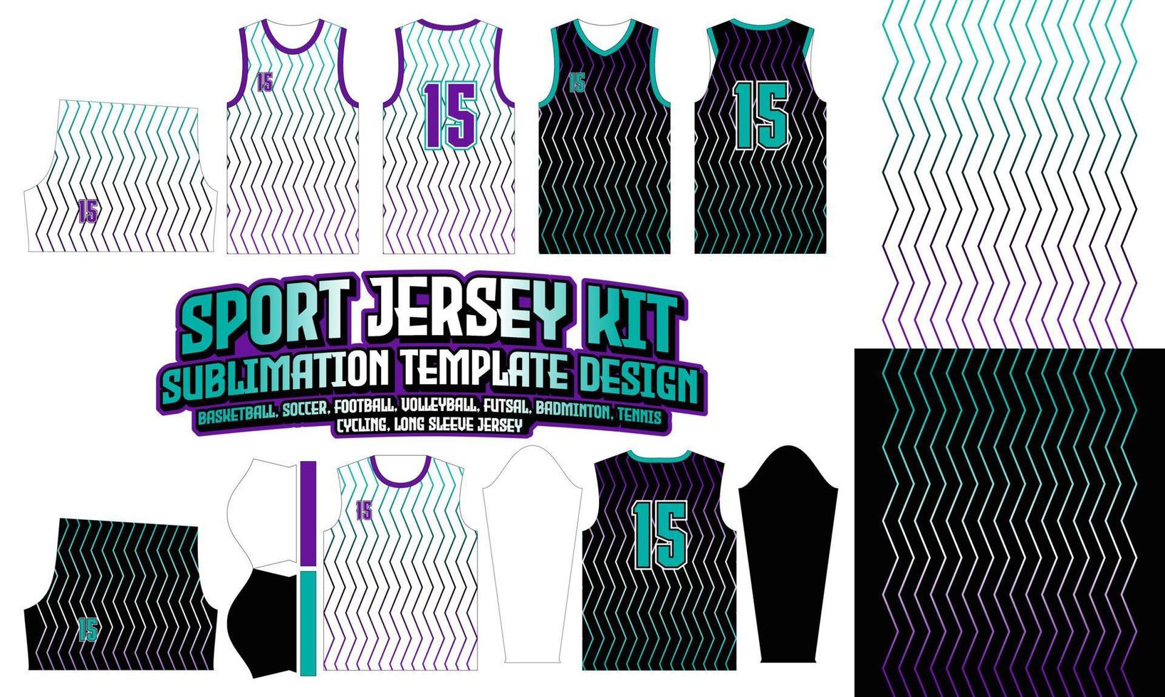 Stripe Jersey Apparel Sport Wear Sublimation pattern Design 197 for Soccer Football E-sport Basketball volleyball Badminton Futsal t-shirt vector