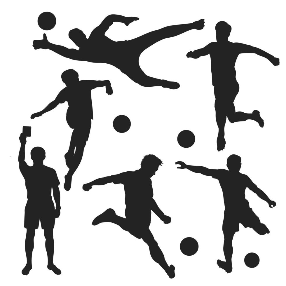 A set of football player vector