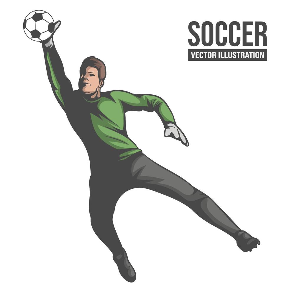 Football goalkeeper goal ball vector