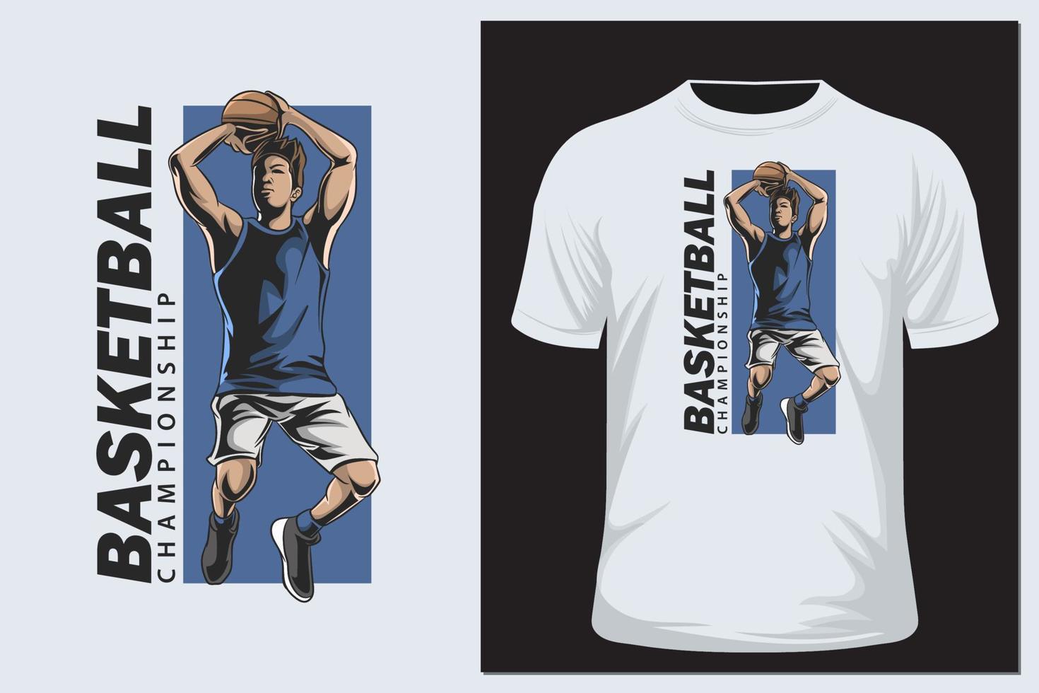camiseta de diseño de jugador de baloncesto vector