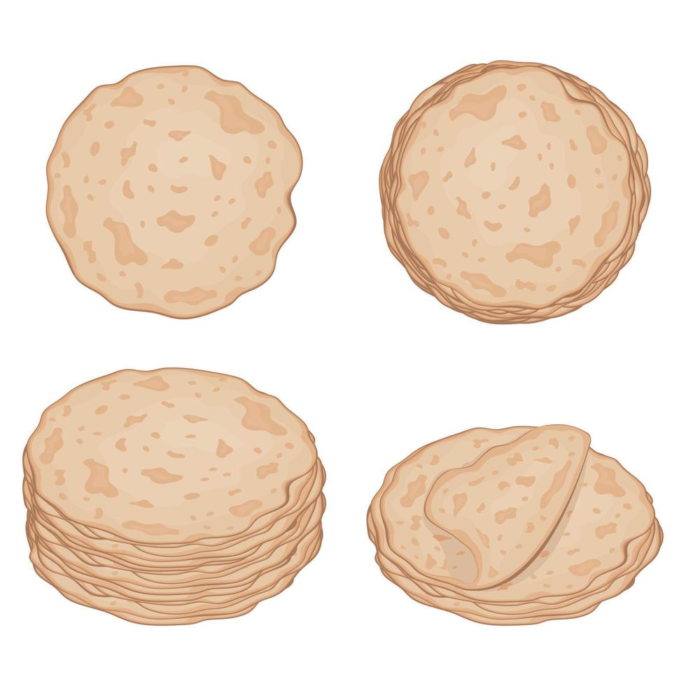 Stack of pancakes, color vector isolated cartoon-style illustration