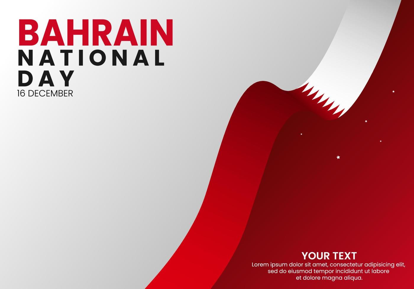 Bahrain national day celebration with flag shape vector